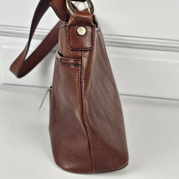 VTG Etienne Aigner brown leather handbag purse multi pockets - Picture 11 of 16